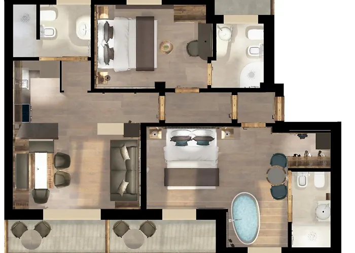 アパートホテル Dolomiti Luxury Mountain View Ski-in Ski-out 4*